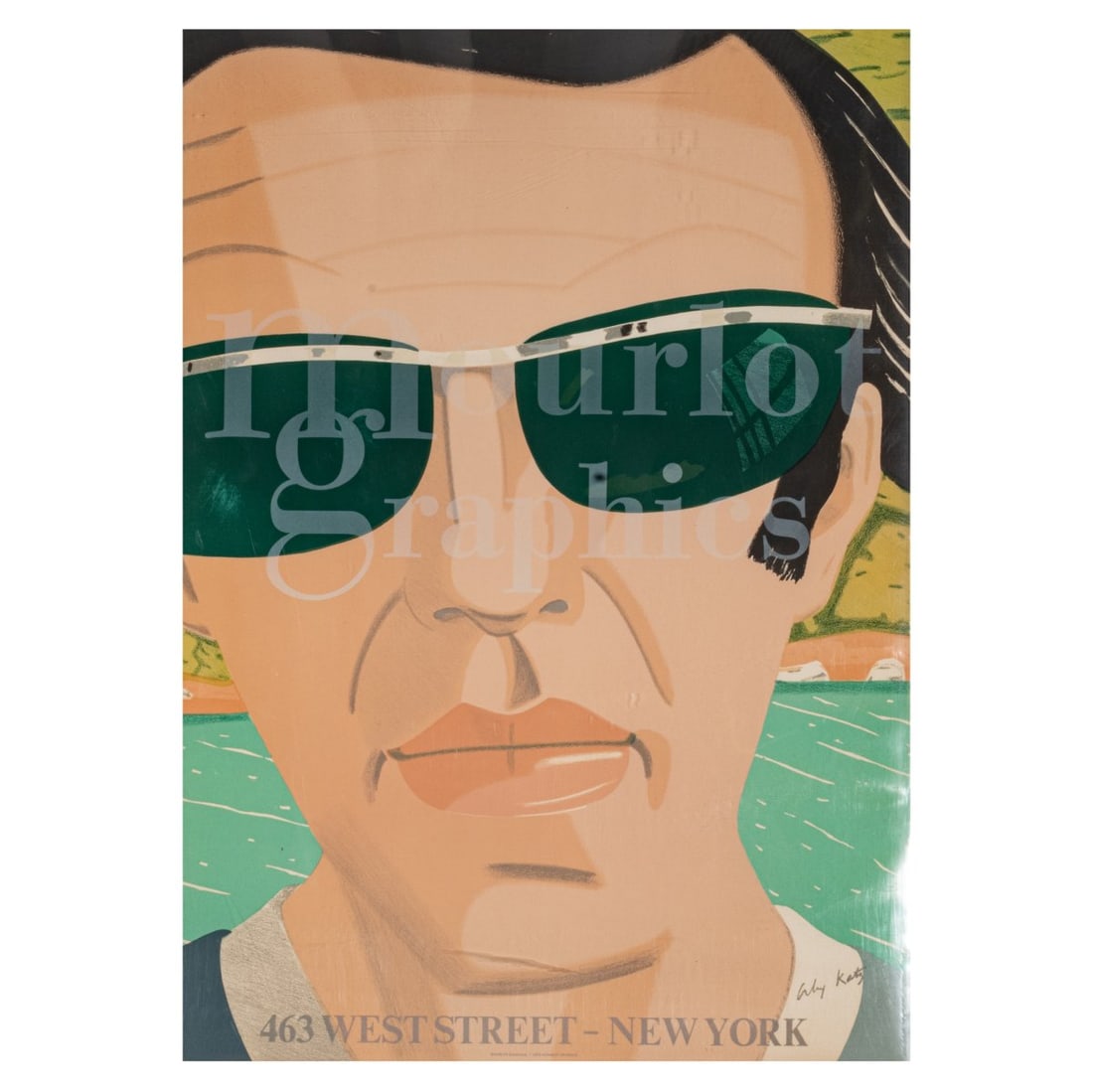 Alex Katz (1927 New York City - lives and works ibid), Poster 'Alex', 1970: <p>Color lithograph on Arches wove paper. 75.5 x 54 cm. Signed in print lower right: Alex Katz. Printed by Mourlot, New York, published by Kennedy Graphics, New York. Loose in a portfolio. </