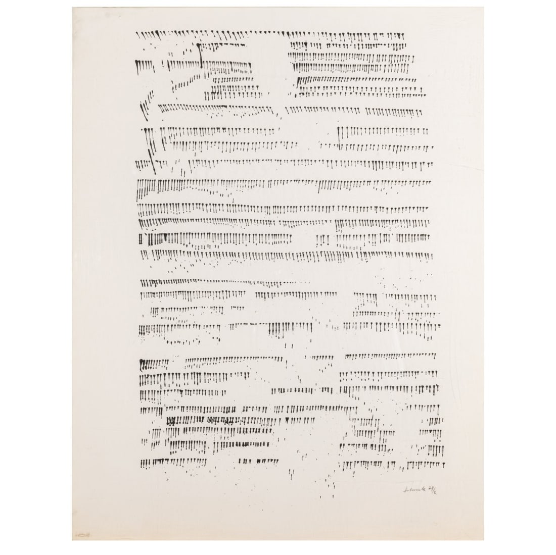 Oskar Holweck (1924 St. Ingbert - 2007 ibid), Untitled (74/2), 1974: <p>Serigraph on paper. 57 x 37 cm. Signed lower right: Holweck and dated: (19)74/2 (pencil). One copy from an edition of 420 copies, published by Griffelkunst-Vereinigung Hamburg. Loose in graph