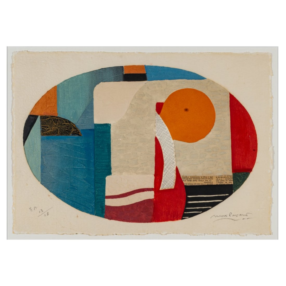 Max Papart (1911 Marseille - 1994 Paris), 'Solaire', 1985 (1 of 4)