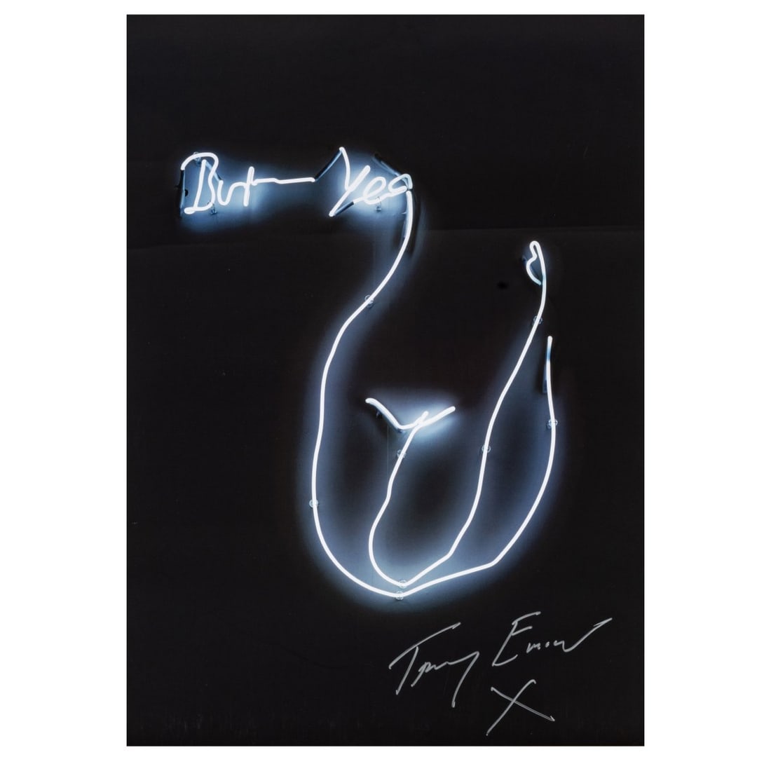Tracey Emin (1963 London - lives and works in Margate), Poster 'But Yea', 2015: <p>Color offset lithograph on glossy wove paper. 68.8 x 49 cm. Signed lower right: Tracey Emin (silver felt-tip pen). One of 500 copies, published by Emin International. Loose in a graphic portf