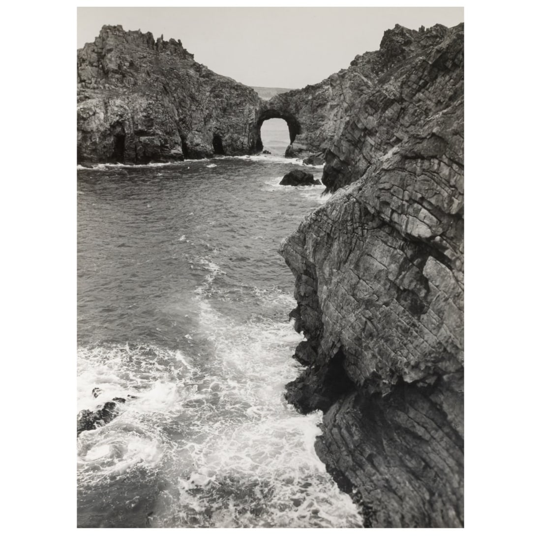 Albert Renger-Patzsch (1897 Würzburg - 1966 Wamel), 'Schieferküste Bretagne',: <p>Silver gelatin print on Agfa-Brovira paper. 22 x 16.6 cm. Verso with photographer's stamp and titled:: Schieferk&uuml;ste Bretagne (Slate Coast of Brittany) and numbered: 50 (pen