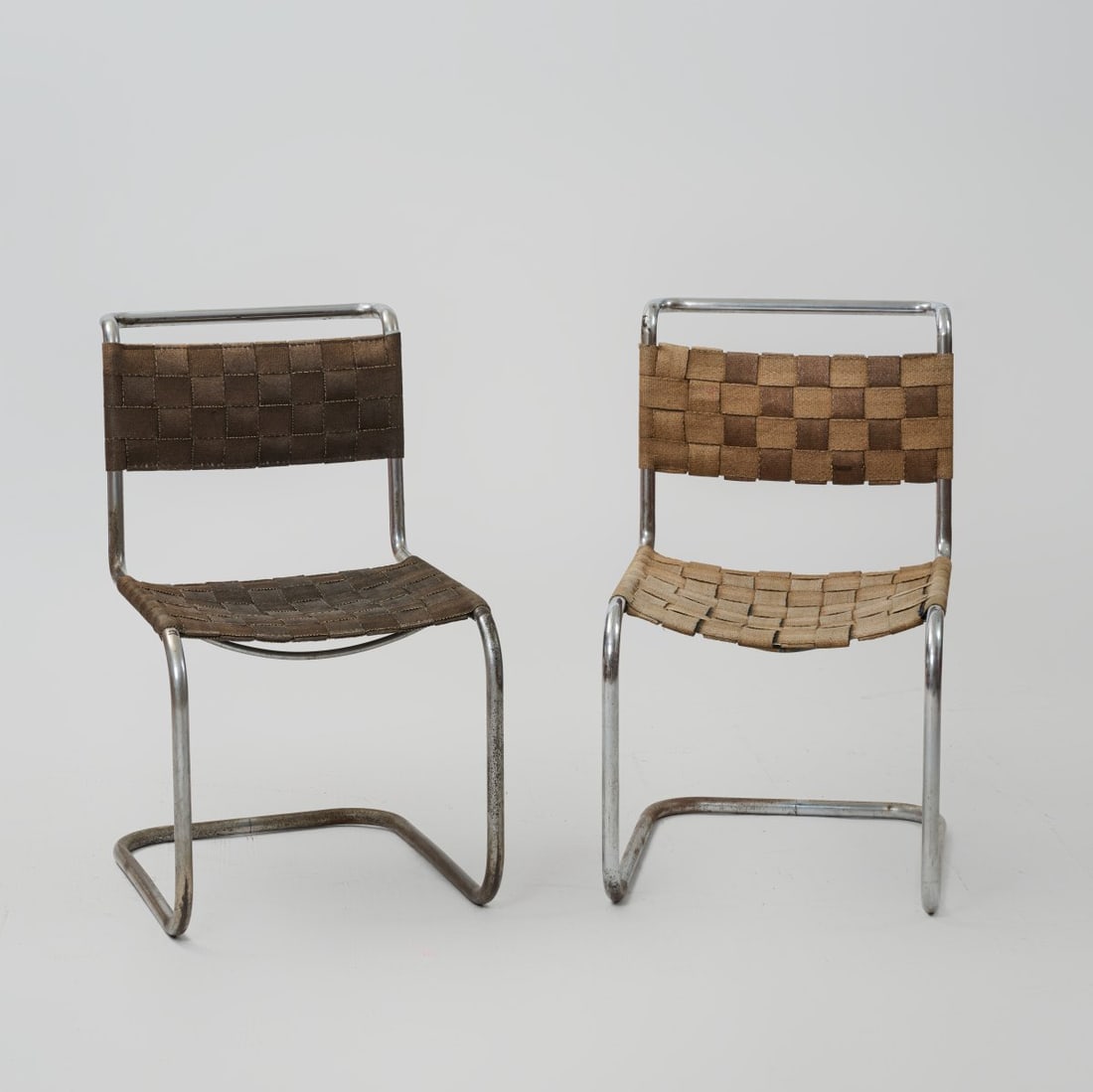 Marcel Breuer; Anton Lorenz; Mart Stam, Two 'B 33' or 'ST 12' cantilever chairs, (1 of 8)