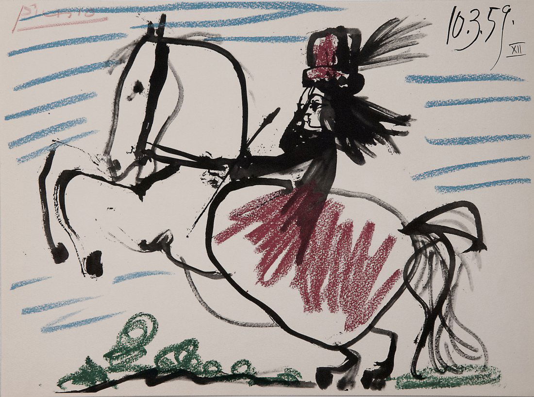 Pablo Picasso. 'Lady on a horse', 1959 (1961) from Feb 25, 2014