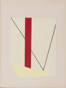 Richard Mortensen. '3e planche', 1960. 43.5 x 34.0 cm: Richard Mortensen. '3e planche', 1960. 43.5 x 34.0 cm (depiction), 64.8 x 50.0 cm (paper). Colour serigraph on BFK Rives vellum. Signed: Mortensen (19)60, numbered. No. 41 from an edition of 60.