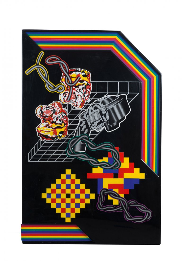 Peter Phillips. 'Tiger Tiger', 1968. 73.0 x 112.9 cm.: Peter Phillips. 'Tiger Tiger', 1968. 73.0 x 112.9 cm. Colour serigraph on plastic: Verso: Artist and publisher, number. No. 63 from an edition of 2000. Published by xartcollection, Zurich.