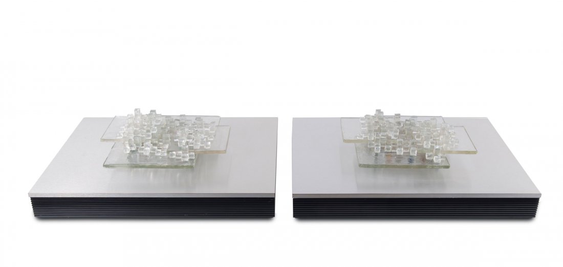 Two wall sconces with integrated loudspeakers, c1970 (1 of 2)