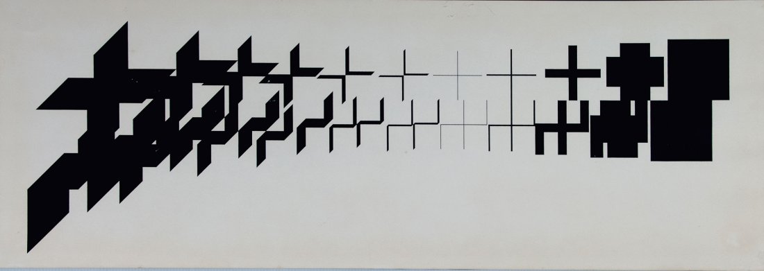 'Metamorphosis', 1969/71: Attila Kovacs. 'Metamorphosis', 1969/71. Silkscreen. 30.0 x 84.0 cm. Signed on the verso: Kovacs, (19)69/(19)71, numbered pencil). No. 42 from an edition of 200.