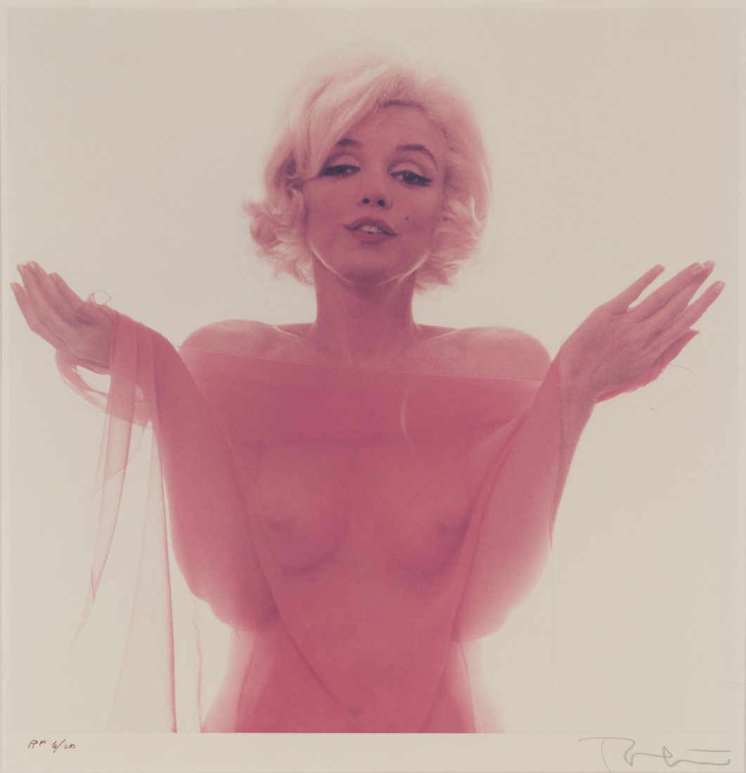 'Marilyn Monroe, Topless with Hands Raised' (from: 'The: Bert Stern. 'Marilyn Monroe, Topless with Hands Raised' (from: The Last Sitting), 1962. Chromogene print. 48.3 x 48.3 cm. Signed: Stern, inscribed: AP, numbered (felt pen). No. 6 from an edition of 20