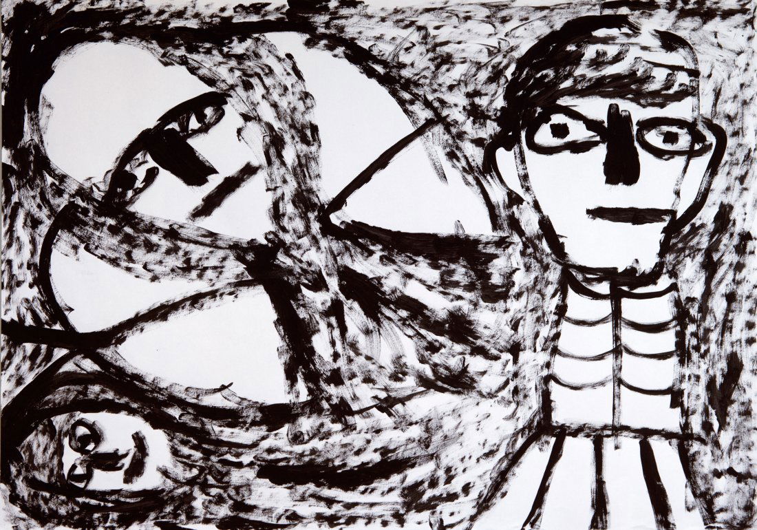 Untitled, c1982: Michel Nedjar. Untitled, c1982. Gouache on paper. 50.0 x 70.0 cm.