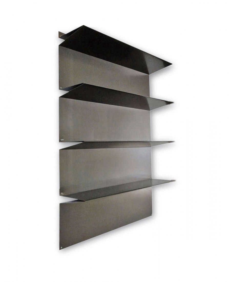 Four prototype shelving units, 1995: Rene Veenhuizen; Tejo Remy. Four prototype shelving units, 1995. H. 42.5 x 100 x 30 cm. Bent sheet metal.