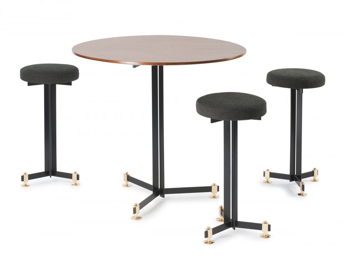 Table and three barstools, c1955 (1 of 4)