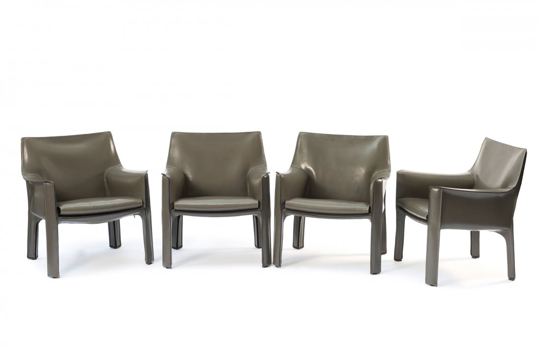 Four 'Cab 414' armchairs, 1982 (1 of 8)