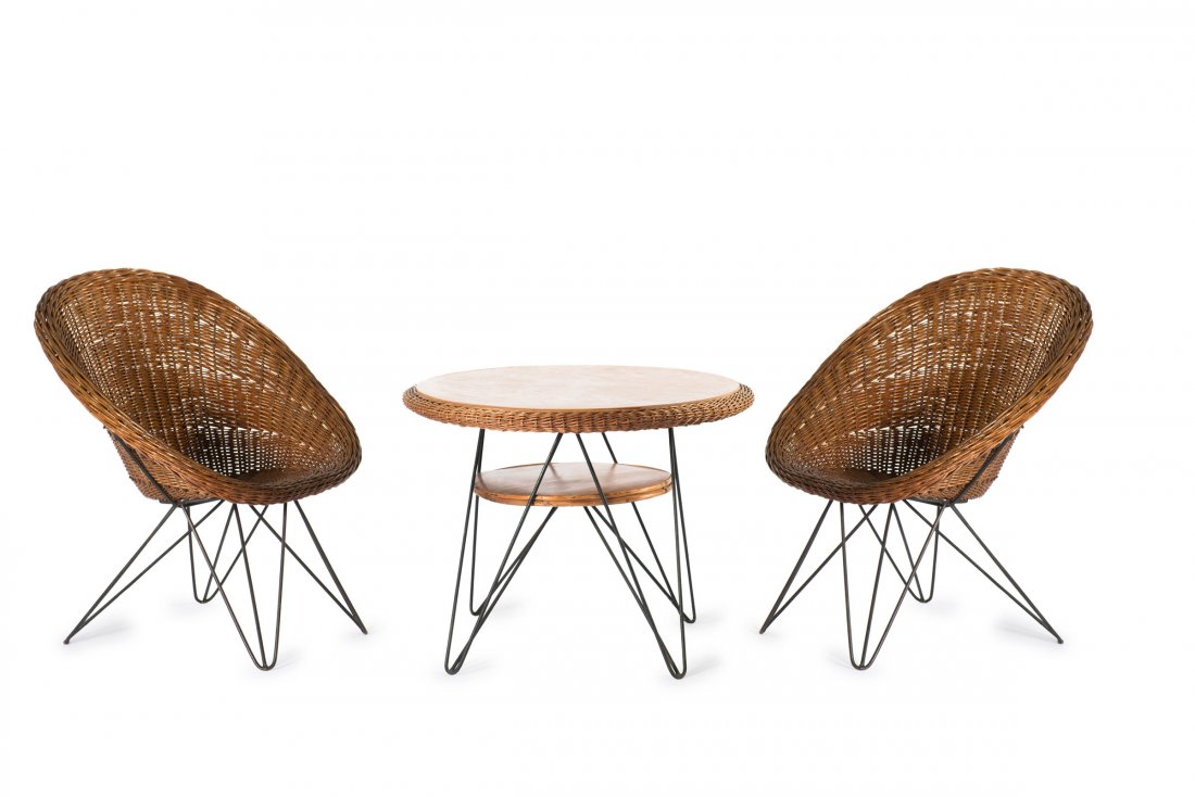 Table and two easy chairs, 1950s (1 of 4)