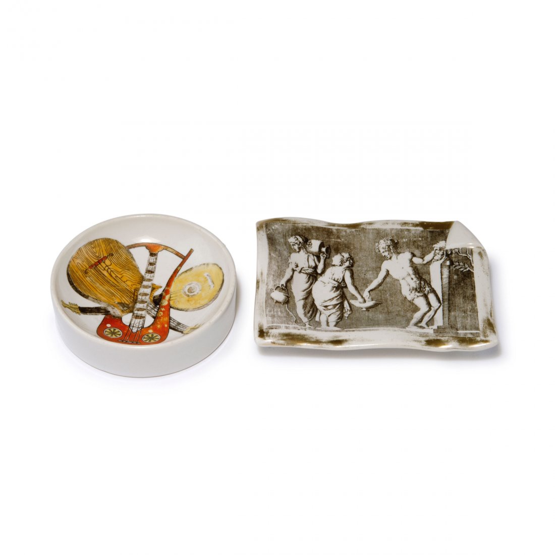Two ashtrays 'Strumenti Musicali' and 'Offerta', (1 of 3)