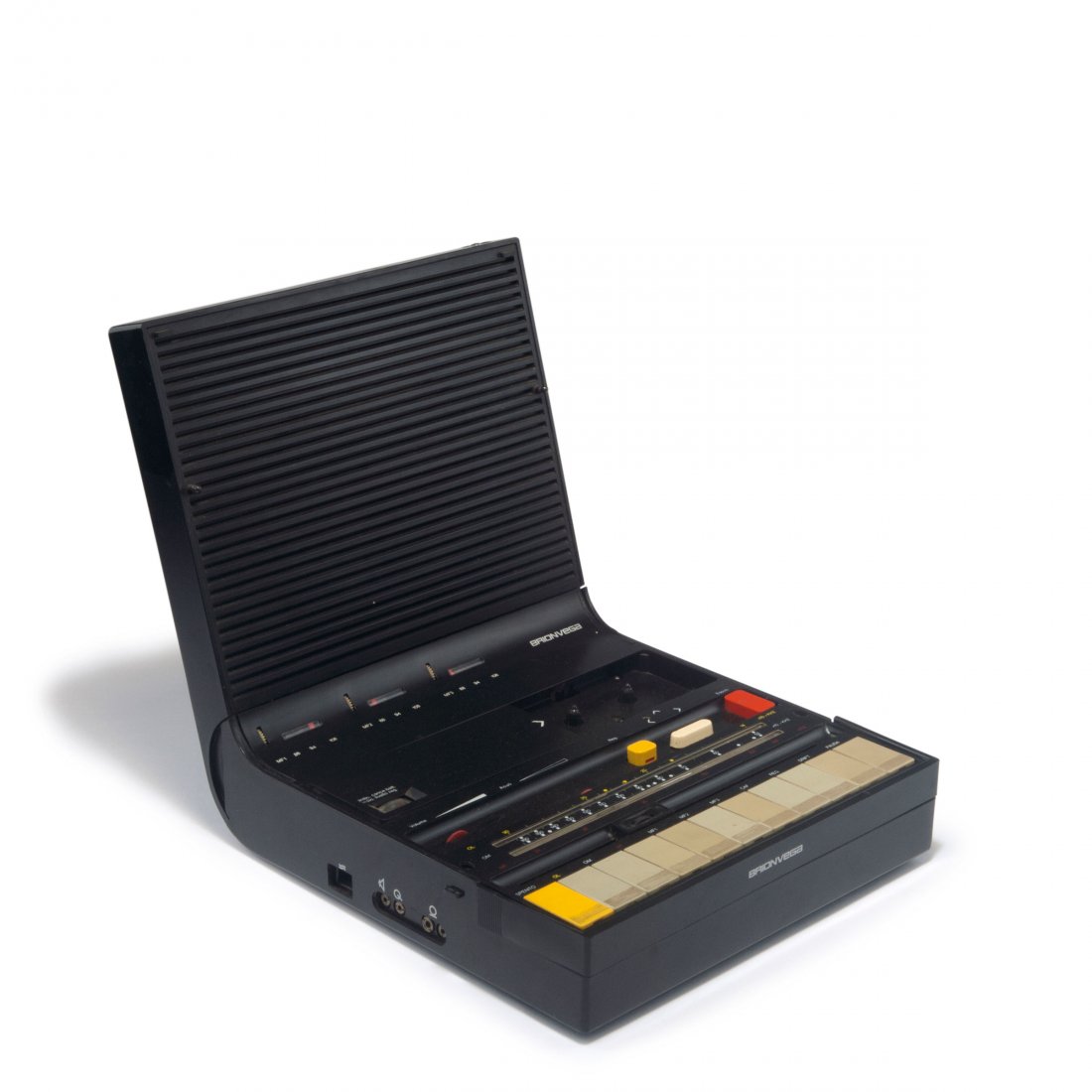 Soundbook, 1974: Richard Sapper. Soundbook, 1974. H. 11 x 26 x 27 cm. Made by Brionvega, Milan. Black translucent plastic. Marked: Soundbook, BRIONVEGA, Radio televisione Milano, Modello depositato, made in Italy.