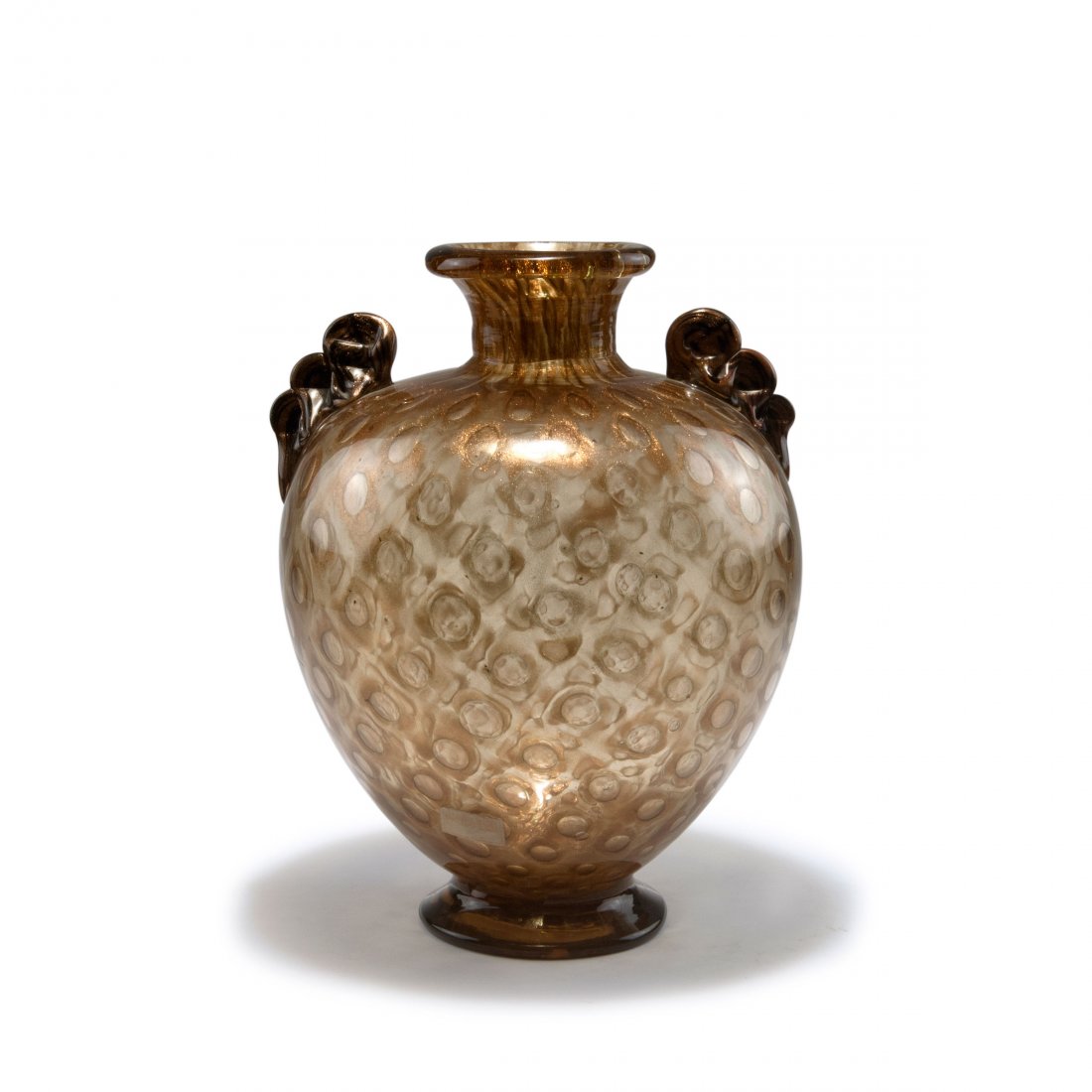 'Avventurina a bolle' vase with handles, c1936 (1 of 4)
