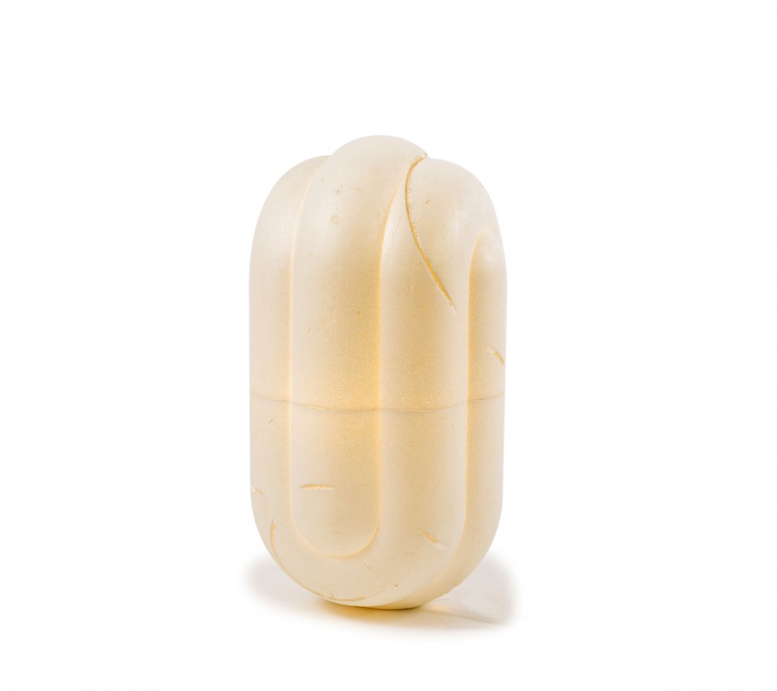 Metropolight' table light, 1970: Jan Roth. 'Metropolight' table light, 1970. H. 47.5 cm. Made by Design M Ingo Maurer, Munich. Styrofoam.