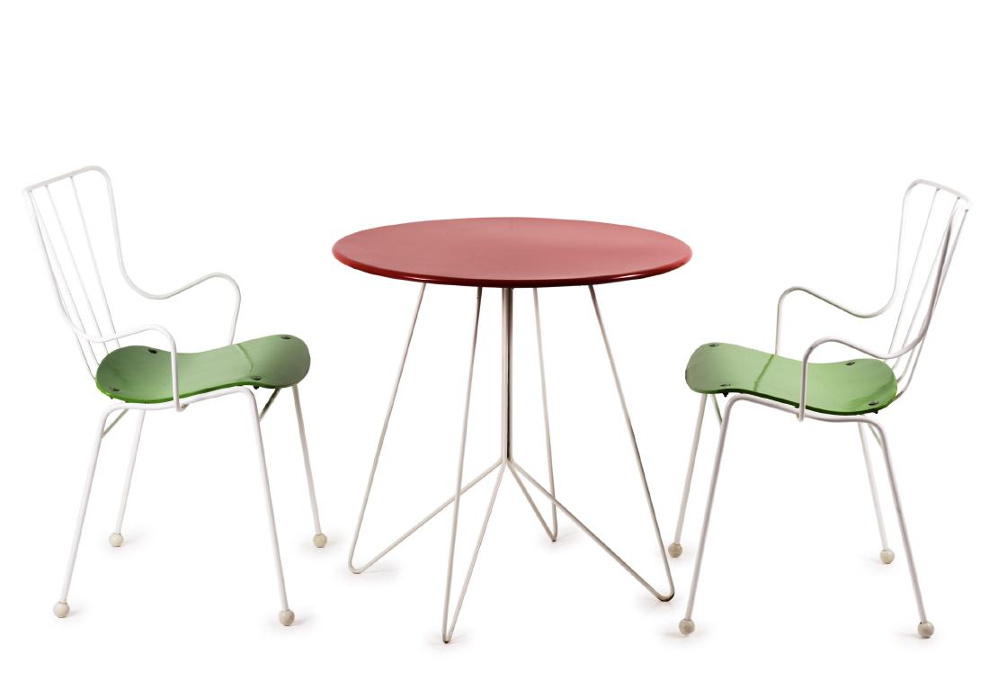 Two 'Antelope' armchairs and a 'Sonett' table, 1951 (1 of 4)