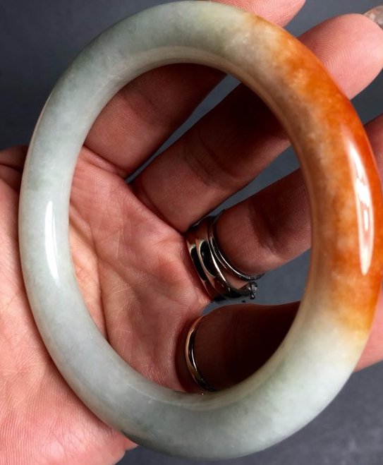 A Chinese Natural Grade A Jade Bangle Bracelet (1 of 3)