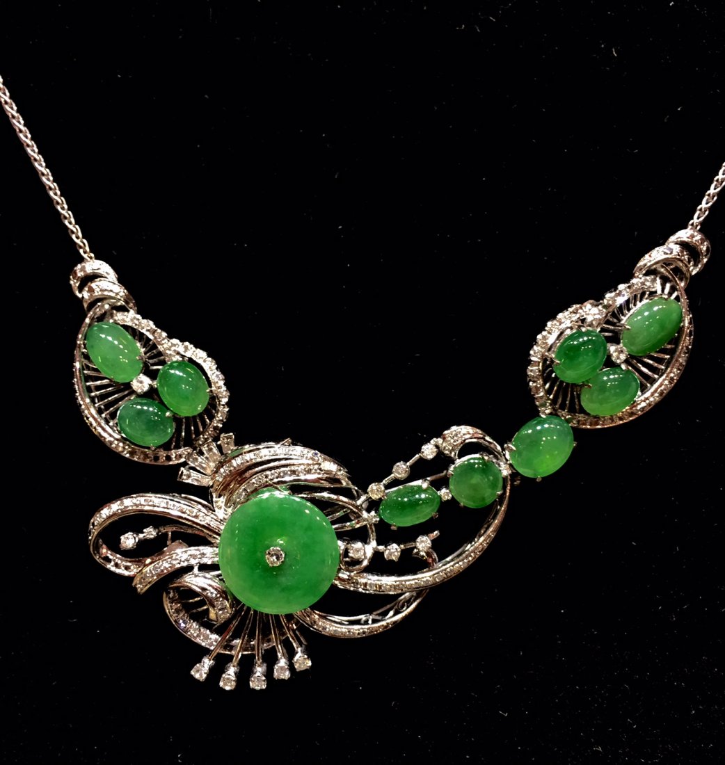 GIA Certified Natural Chinese Jadeite Necklace G/D (1 of 5)