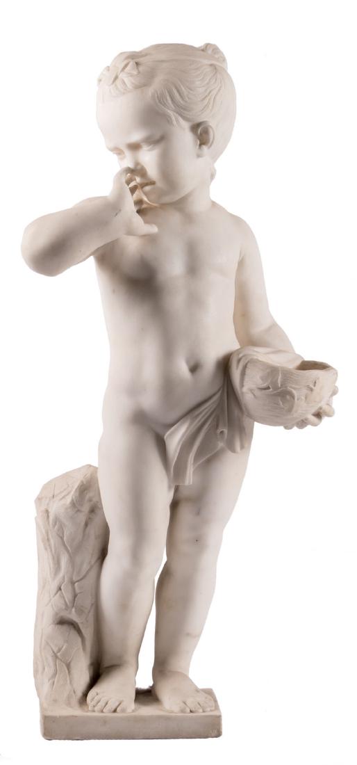 Unsigned, a little girl weeping over an empty bird's (1 of 5)