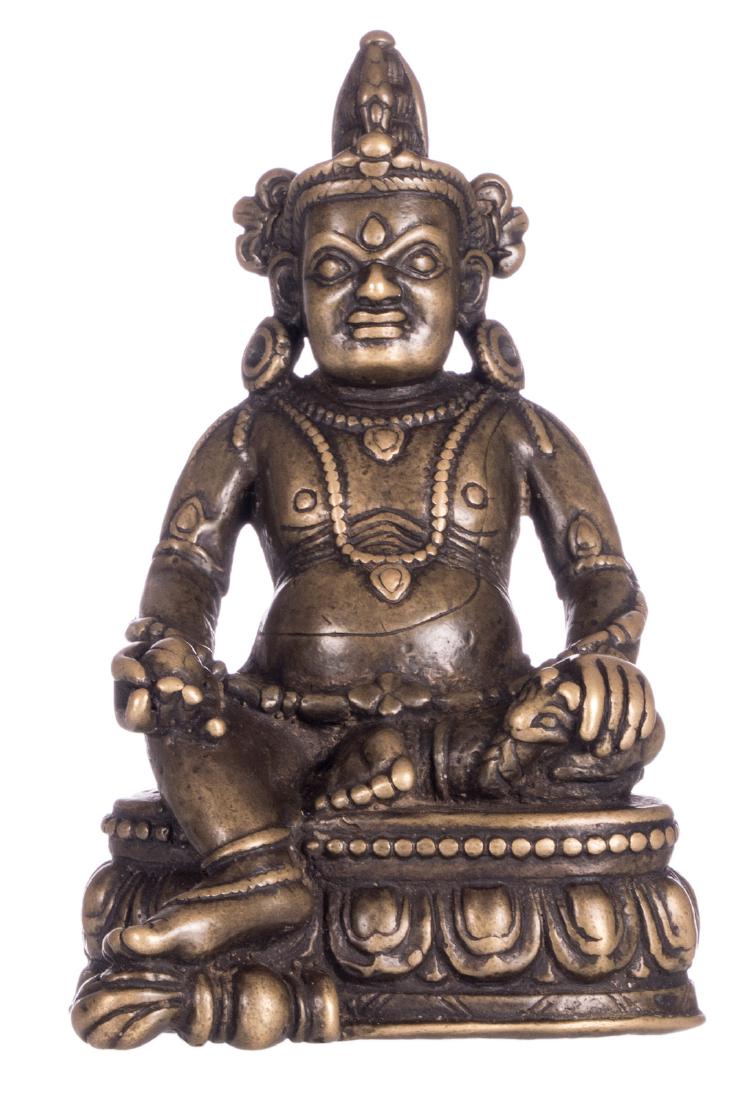 A bronze Buddha Pala, possibly 17thC, H 13 cm (1 of 9)