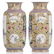 A pair of Chinese yellow ground famille rose floral - 2