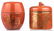 Two Chinese orange ground polychrome and gilt decorated - 12