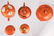 Two Chinese orange ground polychrome and gilt decorated - 2