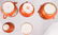 Two Chinese orange ground polychrome and gilt decorated - 3