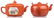 Two Chinese orange ground polychrome and gilt decorated - 8