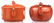 Two Chinese orange ground polychrome and gilt decorated - 9