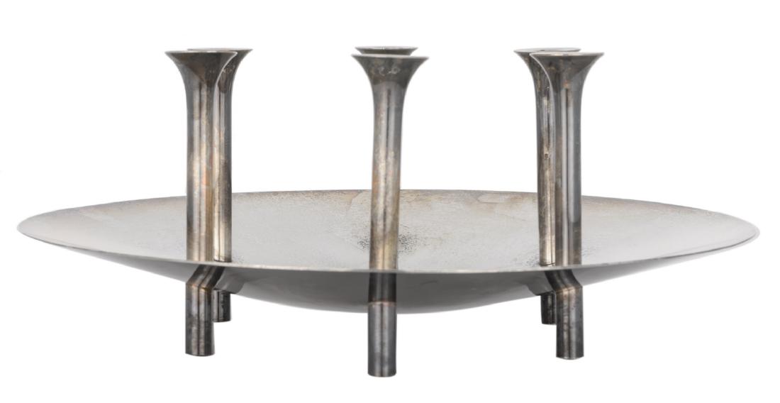 A mid 20thC silver design candle bowl from the (1 of 8)
