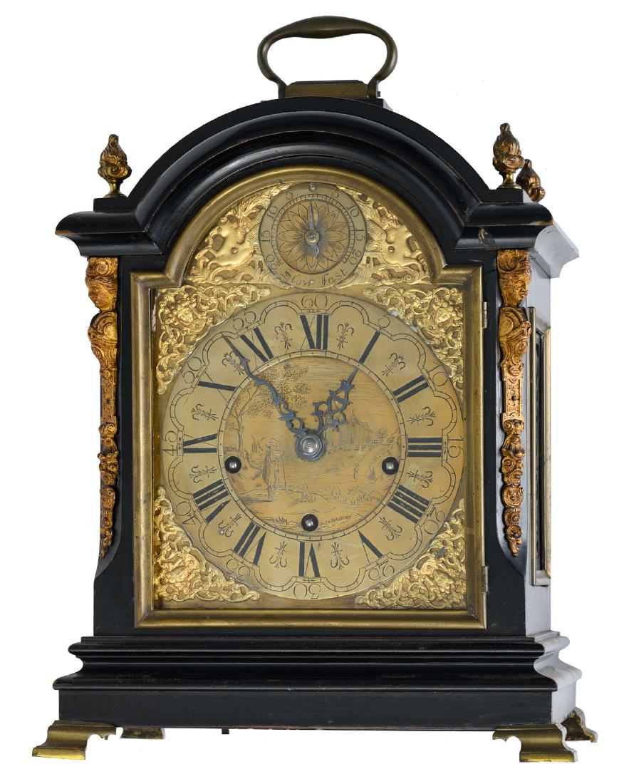 A late Victorian gilt bronze mounted 'Big Ben' bracket: A late Victorian gilt bronze mounted 'Big Ben' bracket clock, second half of the 19thC, H 45 cm