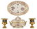 A 20thC Saxon Rococo revival gilt and floral polychrome