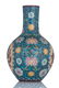 A Chinese porcelain bottle vase with cloisonne enamel - 2