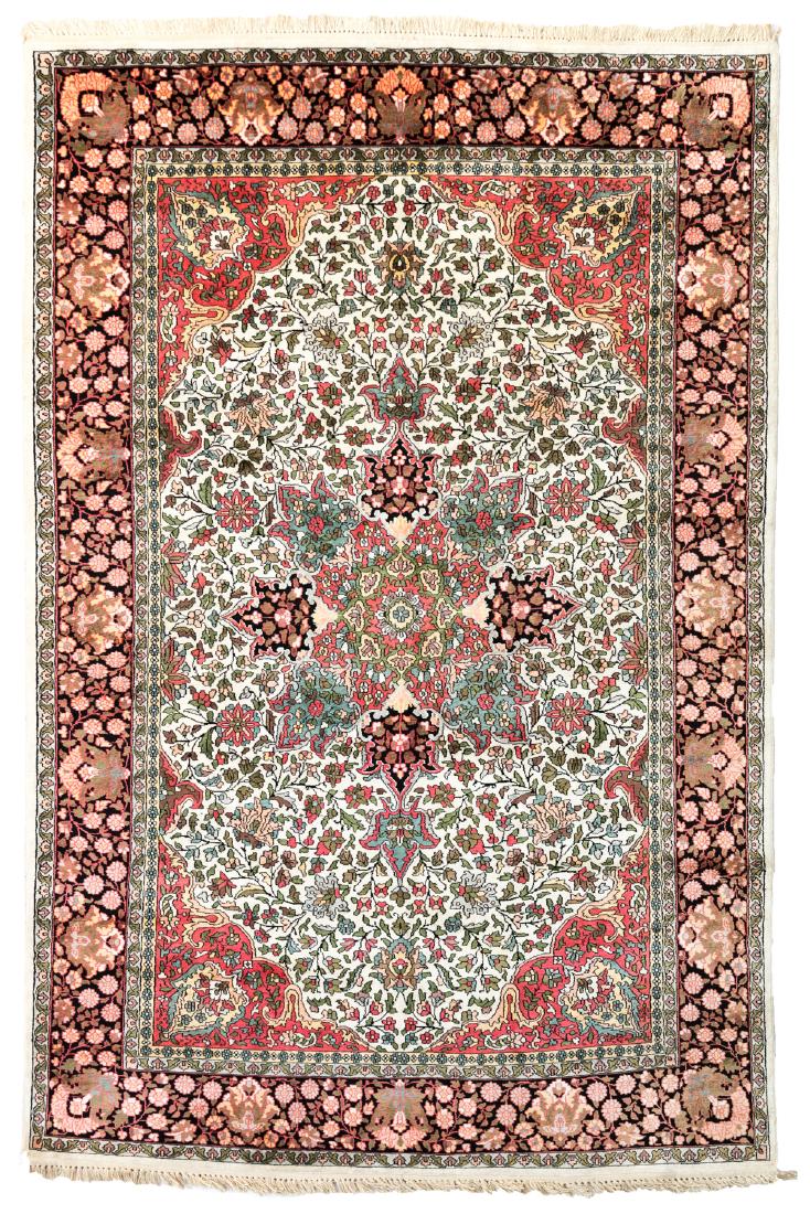 An Oriental silk carpet, 179 x 275 cmÂ  Â  Â  (1 of 3)