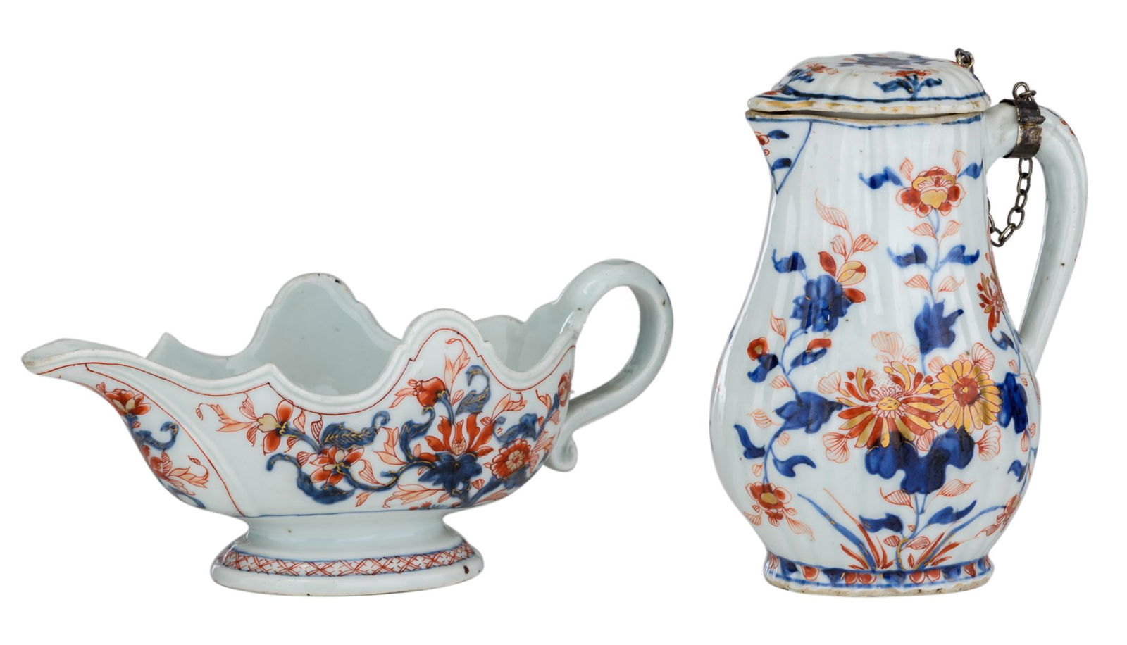 A Chinese Imari lobed jug, decorated with flower (1 of 7)