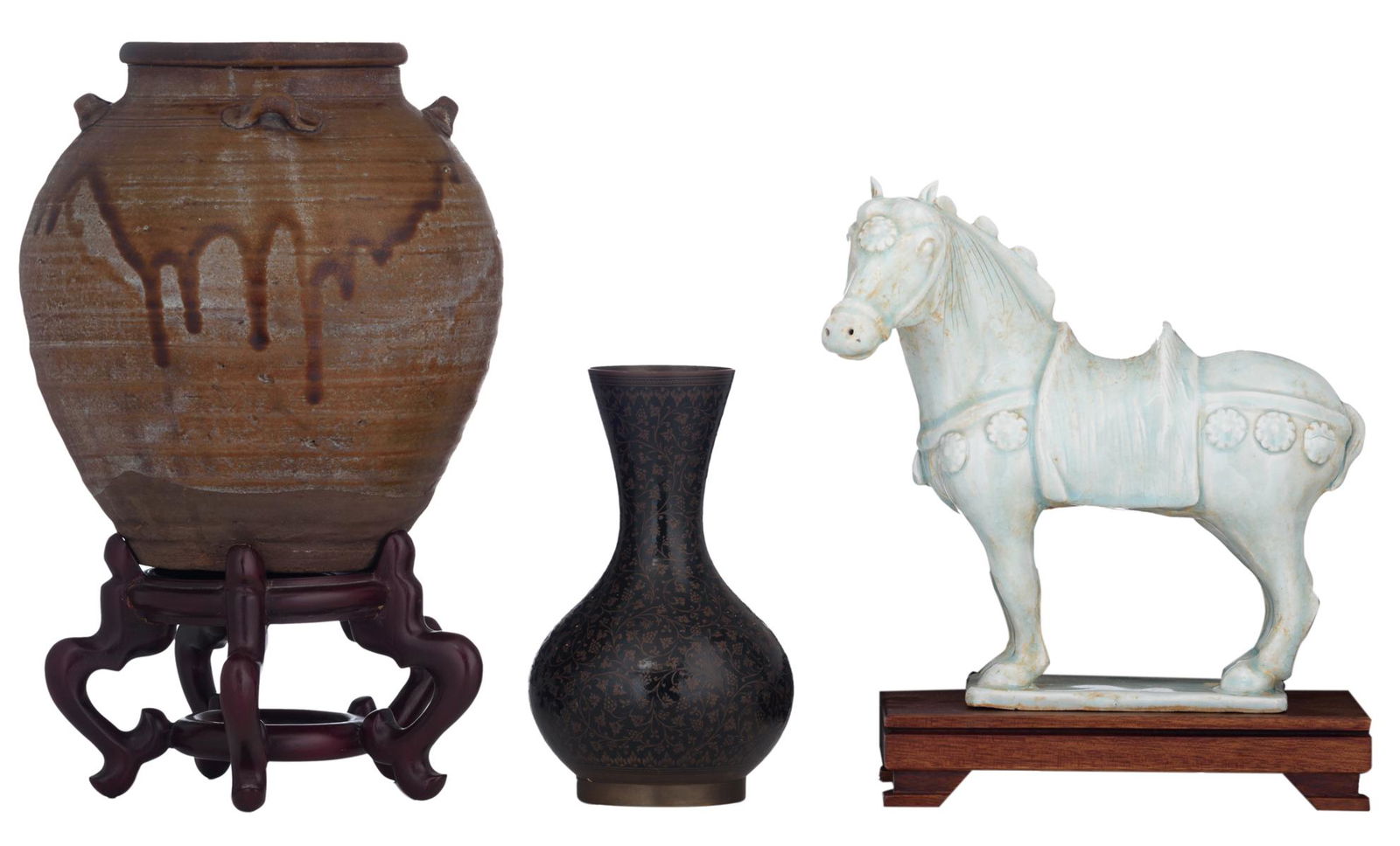 Three archaic style items, consisting of a qingbai ware (1 of 7)