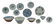 Various Southeast Asian Swatow ware dishes, plates, a