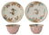 A pair of Chinese relief famille rose and gilt cups and