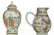 A Chinese gilt and polychrome tea caddy, decorated with - 3