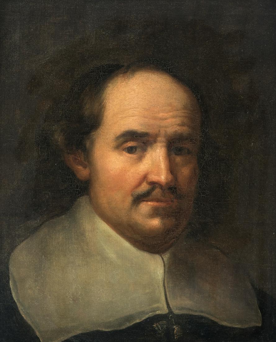 No visible signature, the portrait of a gentleman: No visible signature, the portrait of a gentleman (attributed to Ferdinand Bol), 17thC, oil on canvas, 36 x 44 cm