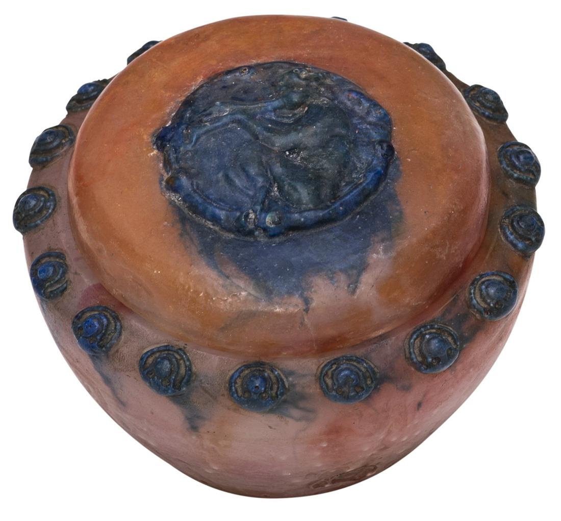 A glass paste box by FranÃ§ois Decorchement, decorated (1 of 7)