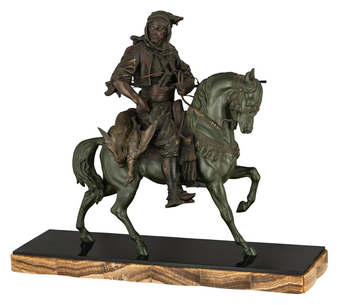 Bayre A.L., a horse riding Arabian hunter, patinated (1 of 8)
