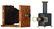A mahogany folding camera, the lens marked 'Hermagis,