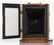 A mahogany folding camera, the lens marked 'Hermagis, - 6