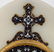 A French champlevé Holy Water font on an onyx marble, - 4