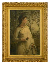 Jan Frans Portaels (1818-1895), 'CrÃ©puscule', in an