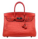 HERMÃˆS, Birkin 35 handbag, Geranium alligator